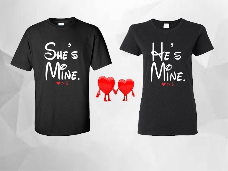Shes Mine Hes Mine Couple T Shirts Couple Matching 3886
