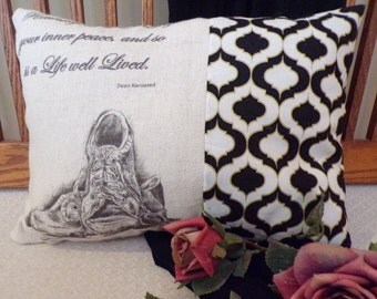 Running is About Inner Peace Pillow Art/Gift for Runner/Poem for Athlete Printed on Decorative Pillow/Runners Gift/Sayings on Throw Pillows