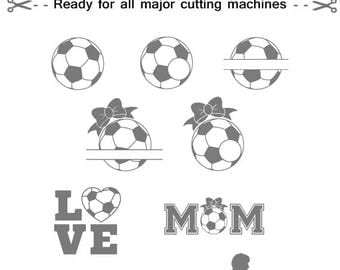 Soccer SVG Cut Files soccer monogram svg SVG Cut Files Love frame clipart Cricut download svg jpg png dxf Silhouette