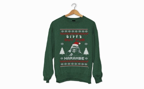 Gifts Out for Harambe Christmas Sweater !