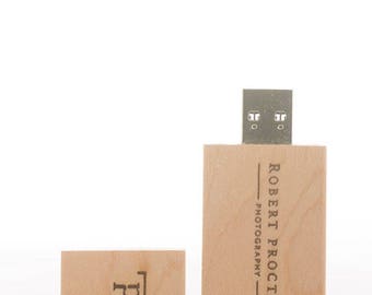 Light Rectangle Wooden Wood USB stick 2GB 4GB 8GB 16GB Personalised Customised Logo printing engrave etched flash drive wedding photography