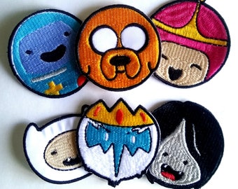 Adventure Time patch, one 2,4EUR , set- 12 EUR!!! Finn and Jake, Finn patch, Jake patch, Ice King, BMO, Adventure Time Patches.