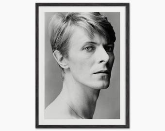 David Bowie Portrait - Black and White Photograph - Home Decor - Monochrome Art
