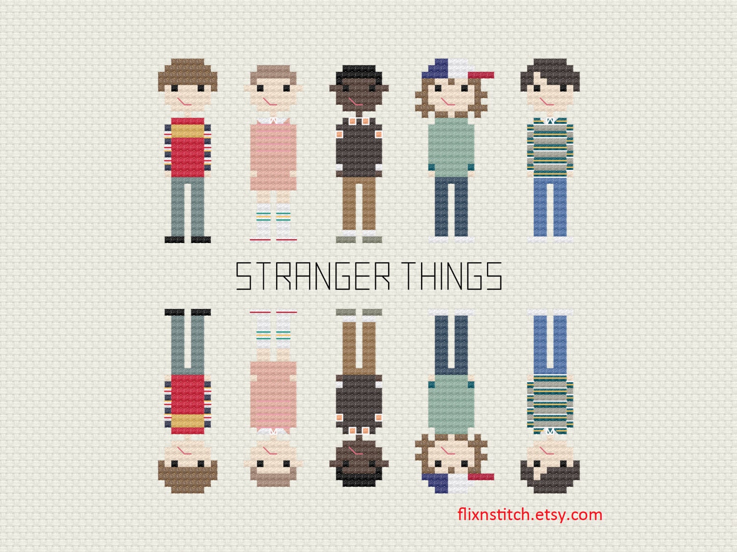 Custom cross stitch people portrait