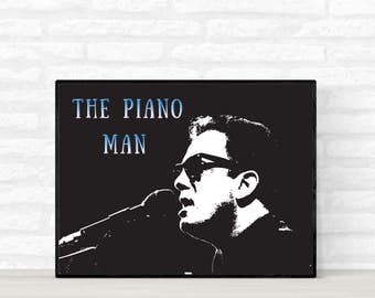 Billy Joel Poster, Piano Man Poster, Billy Joel Portrait, Music Legend Poster, Celebrity Poster, Greates Artist Poster, Rock Art