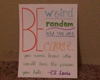 Be Yourself C.S. Lewis Quote Wall Art