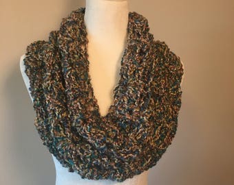 Crochet multicolor cowl / stole / infinity scarf