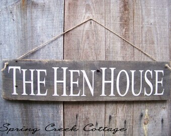 Chicken Signs, Hen House, Chicken Coop Decor, Rustic, Handpainted, Chicken Coop Signs, Wood Signs, Farmhouse Decor, Home & Living, Chickens
