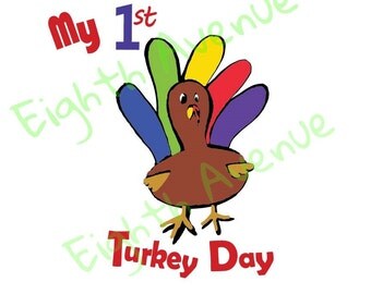 SVG My 1st Turkey Day Design; My 1st Thanksgiving Svg / Dxf; First Thanksgiving SVG Design