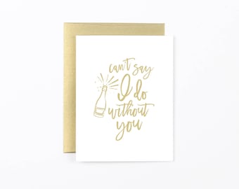 bridesmaid proposal card, be my bridesmaid card, be my maid of honor card, bride tribe card, bride squad card, bridal party card