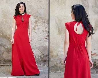 Red Jumpsuit, Red Maxi Dress, Red Boho Dress, Boho Bridesmaid Dress, Red Romper, Harem Jumpsuit, Red Jumper, Summer Jumpsuit, Red Overall