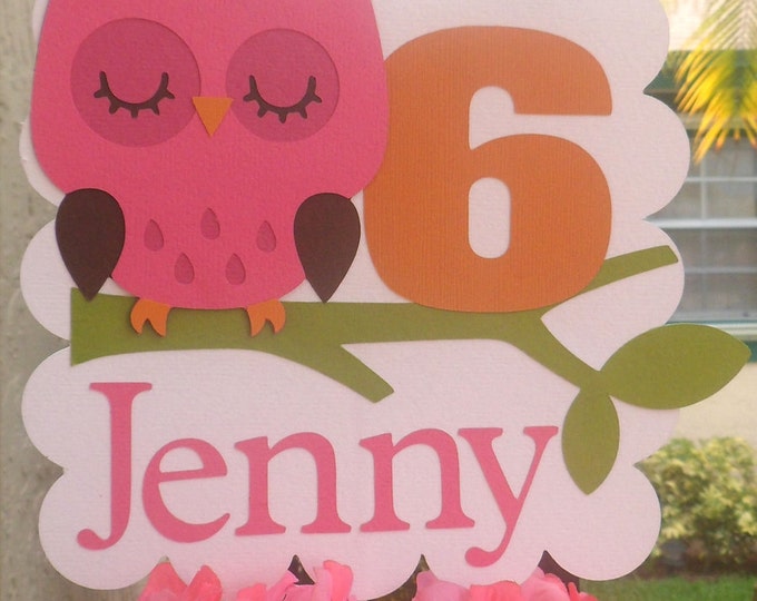 Owl Birthday or Baby Shower Centerpiece