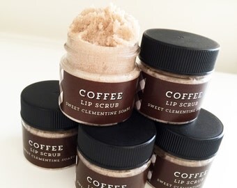 Coffee Lip Scrub, Argan Butter Sugar Lip Scrub, Lip Balm, Lip Polish