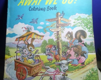 Away We Go! Vintage Coloring Book, 1940-50s