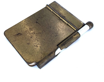 Antique Brass Dance Card and Pencil Case