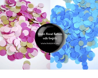 Gender Reveal Balloon | Gender Reveal Party | 36 Inch Balloon | Gender Reveal Baby Shower | Confetti Balloon