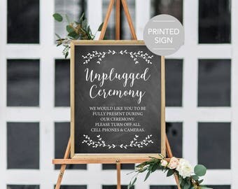 Unplugged Ceremony Wedding Sign, Unplugged Wedding Sign, Unplugged Wedding Ceremony Sign, Please Turn Off All Cell Phones and Cameras