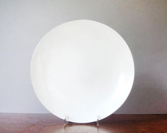 Large Mid Century Cathrineholm Stainless / White Enamel Dish / Platter / Low Bowl