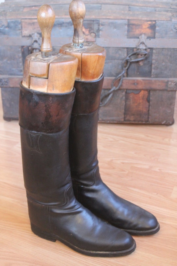 Vintage English riding Boots FREE shipping Equestrian