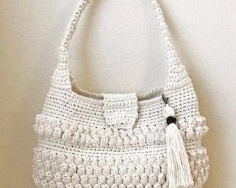 Crochet Purse with Tassel Pattern - Easy Crochet Bag - Crochet Handbag - Crochet Tote - CROCHET PATTERN- Crochet Patterns by Deborah O'Leary