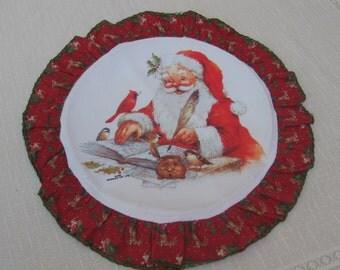 Vintage Christmas Santa Wall Decor, Giordano Art Work, Vintage Wall Art, Frameable Christmas Decor, Retro Santa Claus