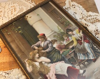 A Beautiful Picture of Victorian Ladies, Art Print,Elegant Ladies,Victorian Child,
