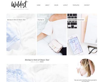 Wordpress Theme Responsive Blog Template Blog Design - Wildest - minimalist, chic
