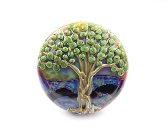 Large Lampwork Glass Tree Focal Bead