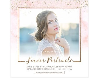 Senior Marketing Templates, Senior Ad Template, Senior Photography Marketing, Senior Photography Templates, Senior Ads Photoshop AD235