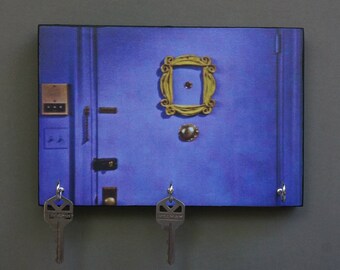 Today Key Holder "FRIENDS" TV Show Key Holder & Wood Mounted Wall Art. Rachel Ross Phoebe Chandler Monica Joey. 2 Sizes Available!