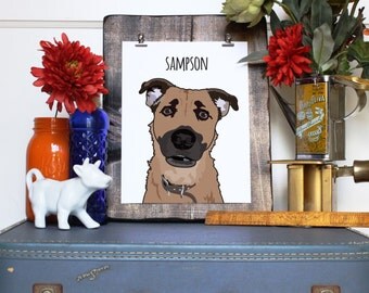 Custom Pet Illustration/Pet Portrait/Personalized Pet Illustration/Custom Gift/Pet lover gift/dog people gift/Dog cartoon/Gift under 50