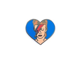 New Enamel Lapel Pin or Hat Pin - David Bowie Forever