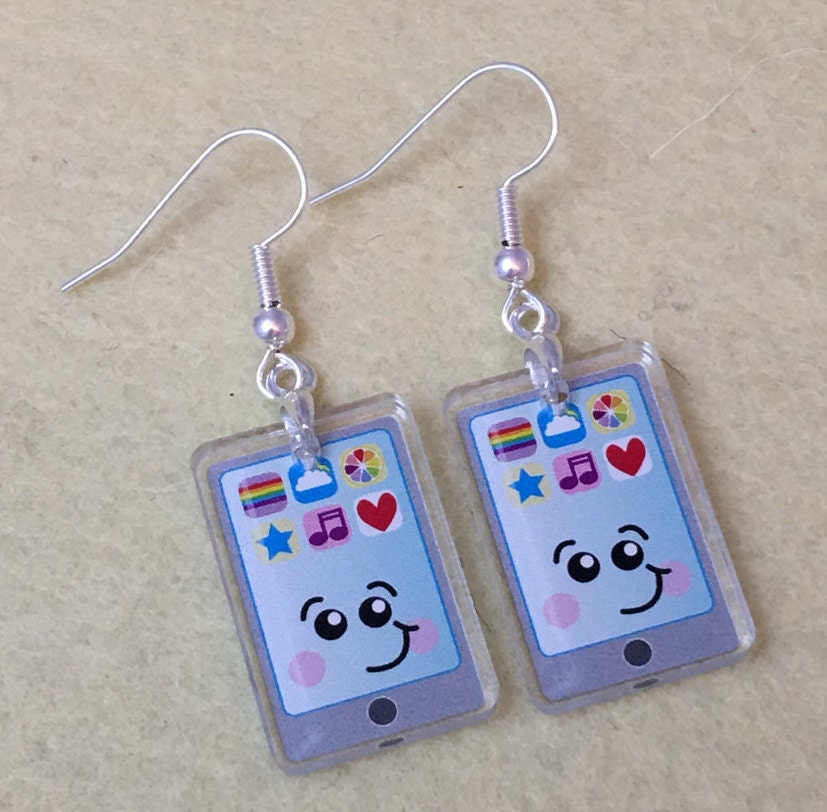 Smart Phone Earrings mobile phone earrings acrylic