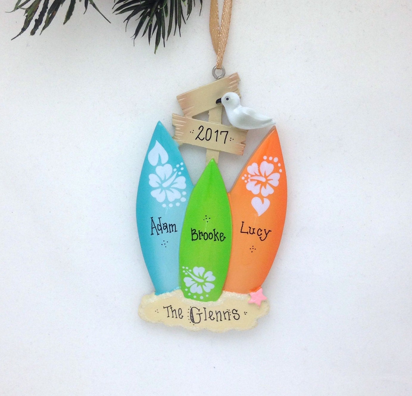 free shipping 3 surfboards personalized christmas ornament free shipping 3 surfboards personalized christmas ornament