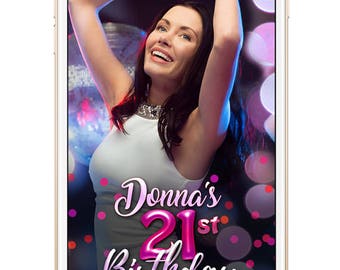 Birthday Geofilter, Snapchat filter Birthday, 21st birthday Gift for Her, Snapchat Geofilter Birthday Filter, Personalized Birthday Gift
