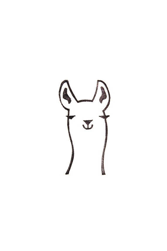 llama stamp llama gift peru animal lama glama peekaboo - coloriage fortnite dj lama