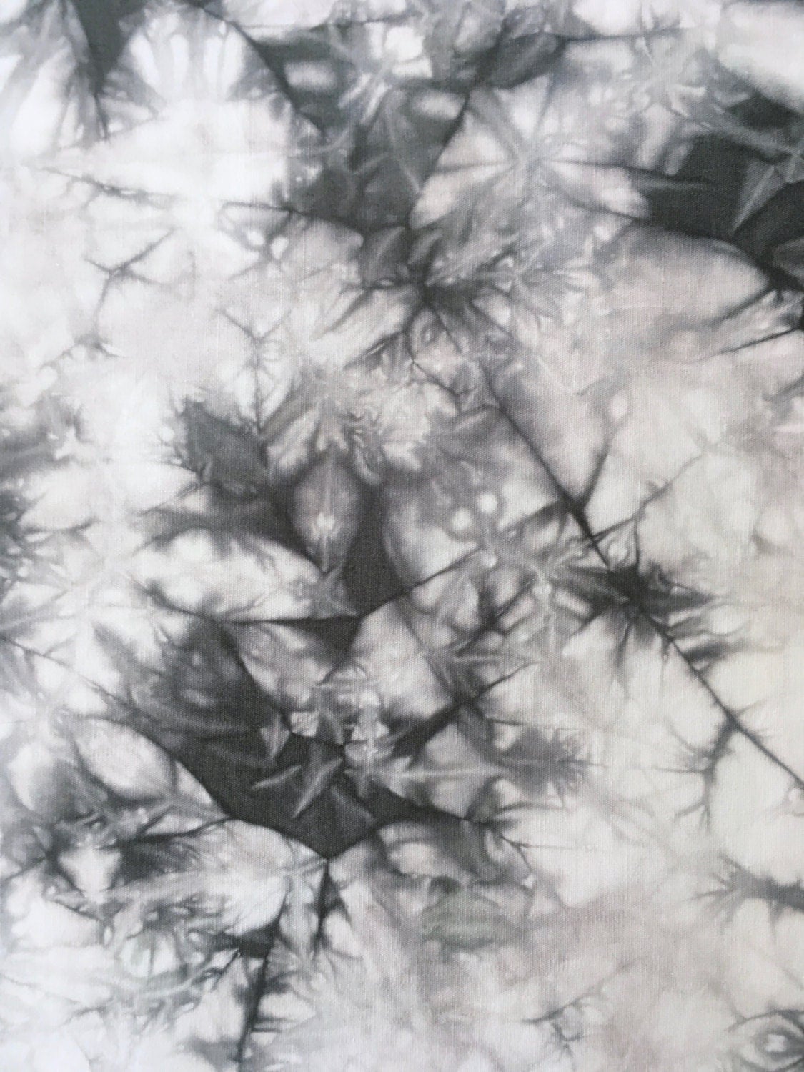 Charcoal Grey Shibori Fabric Tie Dye Fabric