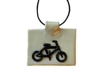 Bicycle Ornament - Bike Ornament - Cycling Ornament - Exercise Ornament - Christmas Ornament - Polymer Clay Ornament - Workout Ornament
