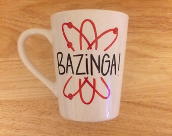 Bazinga Mug. Big Bang Theory Mug. Sheldon Cooper Mug.