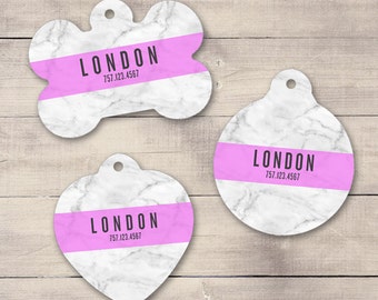 Marble Purple Pet ID Tag, Custom Pet Tag, Personalized Dog Tag, Dog ID Tag, Wood Print Pet Tag, Puppy Tag, Dog ID, Pet Tag, Cat Tag (0001)