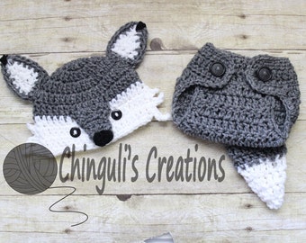 Crochet wolf hat Etsy