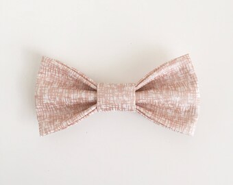 Rose Gold Crosshatch // Rose Gold Bow Tie / Kids Bowtie / Girls Hair Bow / Baby's First Birthday / Baby Shower Gift. Sparkle and Shine