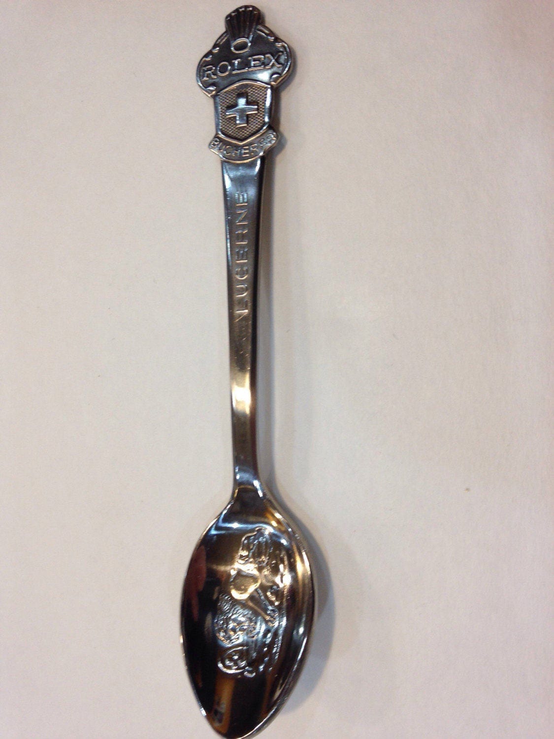 Vintage Silvercolored Rolex Bucherer Lucerne Demitasse Spoon