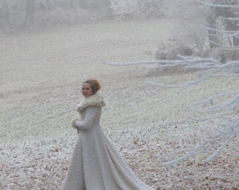 Fairy Tale - Fantasy wedding dress for winter - Inspired by Sansa Stark wedding dress