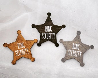 Ring Security Ring Bearer Badge, Ring Security Badge, Ring Bearer Badge, Ring Bearer Gift, Wedding Ring Security Sign, Fun Wedding Signs