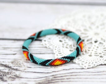 Turquoise bracelet everyday bracelet ethnic jewelry tribal bracelet friendship bracelet beaded bracelet for women bracelet gift for wife