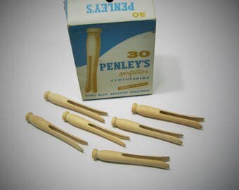 Penley's Perfection Clothespins - 30 Oval Slot - Wood