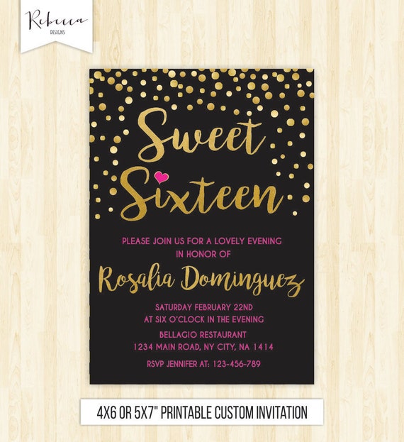 Sweet 16Th Invitations Printable 7