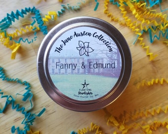 Fanny & Edmund 4 oz Candle / Jane Austen Candles / Classics Gift Set / Mansfield Park / Fanny Price / Edmund Bertram / Bookish / Book Candle