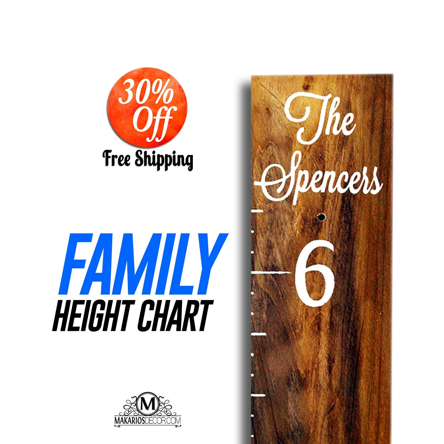 Height Chart.Measuring Stick.Wall Height Chart.Wood Height